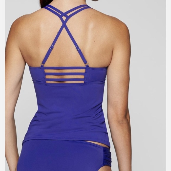Athleta Strappy Back Tankini Cobalt Blue Women’s Small Swim Beach - Picture 1 of 7